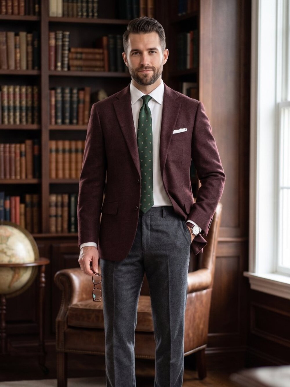 Harvard Burgandy Sport Coat | USA